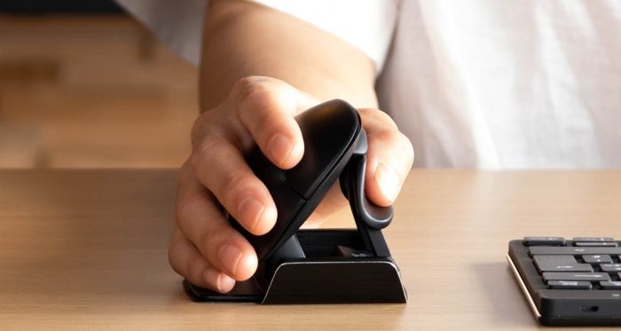 ergonomiczna, oburęczna mysz typu twister